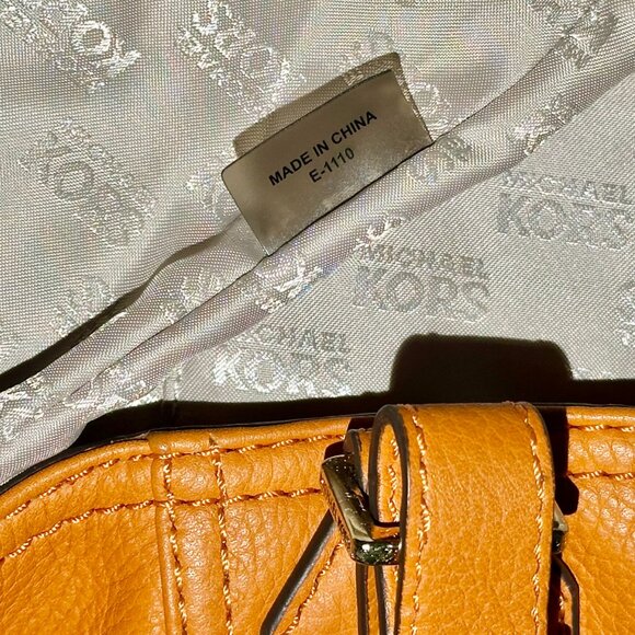 NWT Michael Kors Large North South Gansevoort Tangerine Leather Tote Crossbody - Picture 11 of 13
